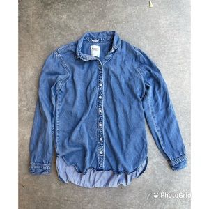 ABERCROMBIE | boyfriend style denim top size small